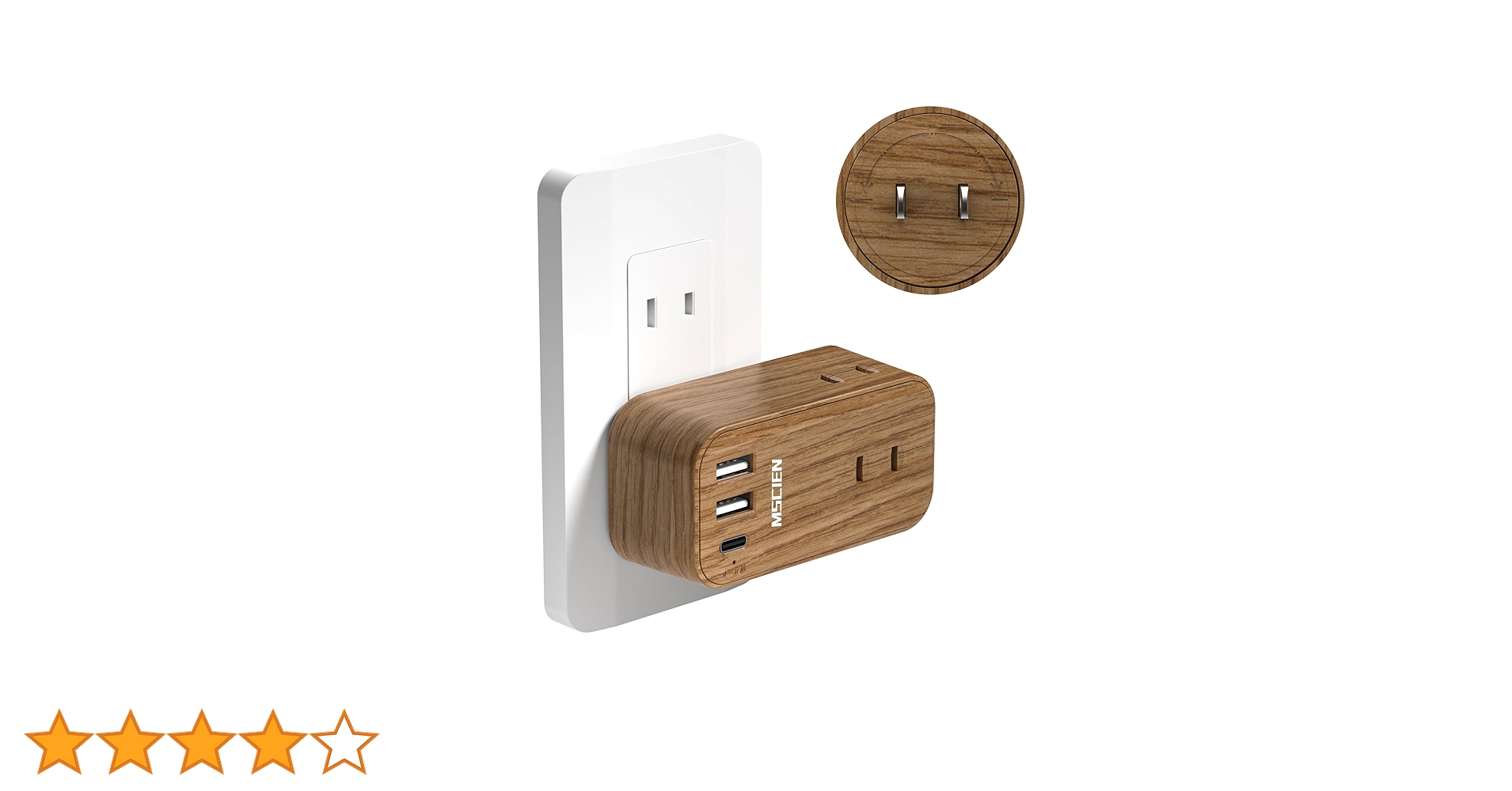 7Uu.さん専用 Amazon.co.jp: MSCIEN 電源タップ コンセント USB付き タイプC 木目